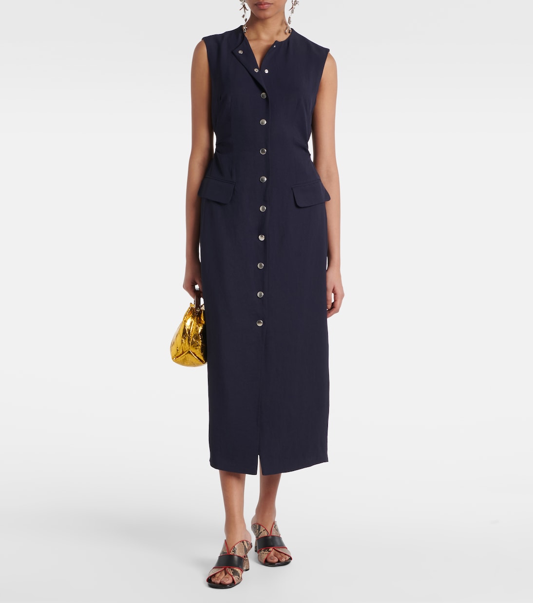 Midikleid aus Gabardine | Dries Van Noten