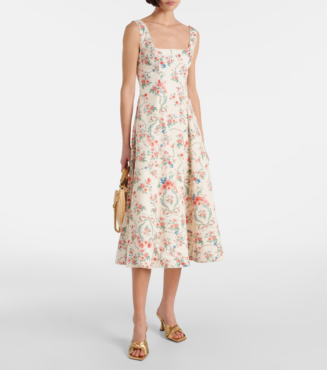 Midikleid Pistilo Mosqueta aus Baumwolle | Agua by Agua Bendita