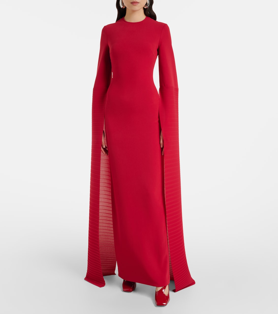 Abito lungo Naomi in crêpe | Solace London