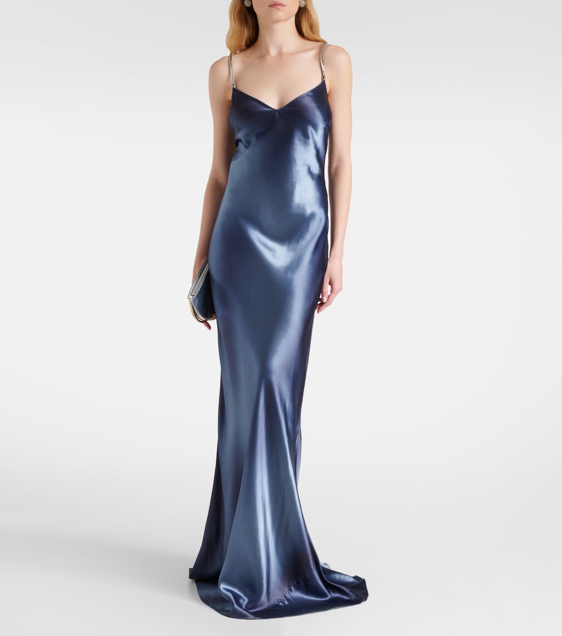 Abito lungo autunnale con cristalli | Ralph Lauren Collection