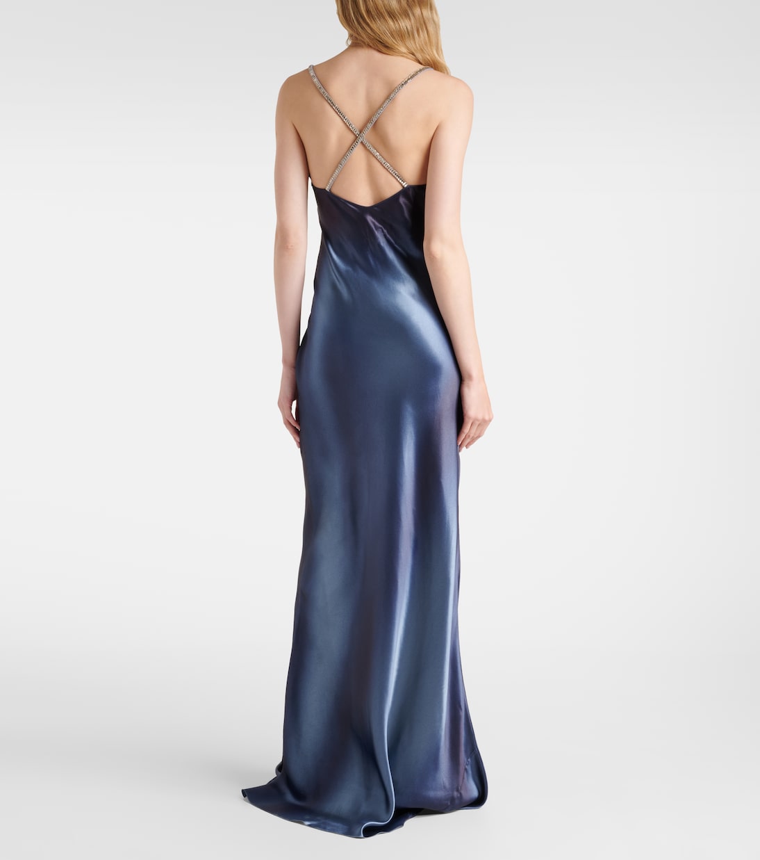 Abito lungo autunnale con cristalli | Ralph Lauren Collection