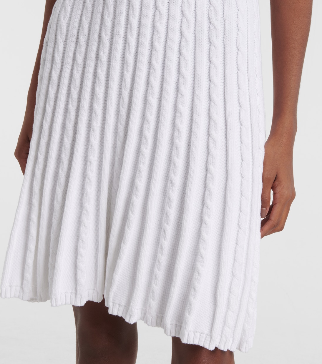 Cable-knit cotton-blend polo dress | Polo Ralph Lauren