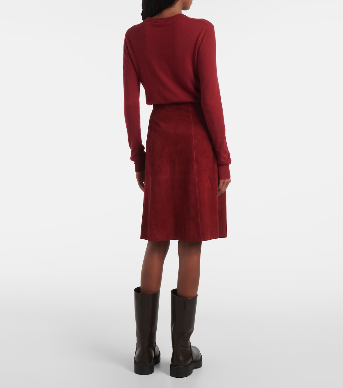 Midirock aus Veloursleder | Joseph