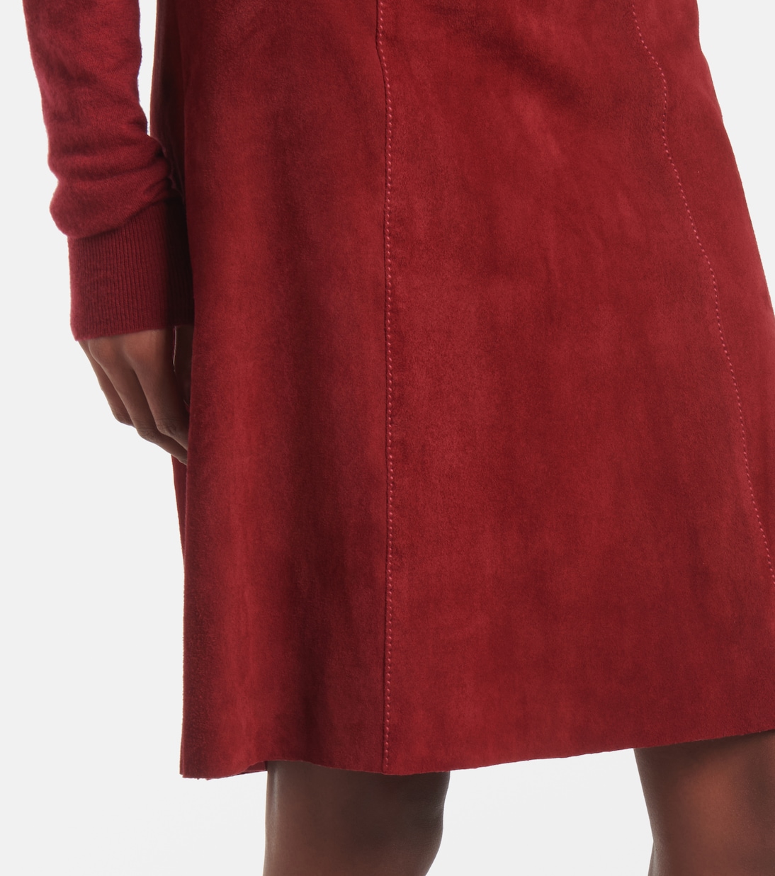 Midirock aus Veloursleder | Joseph