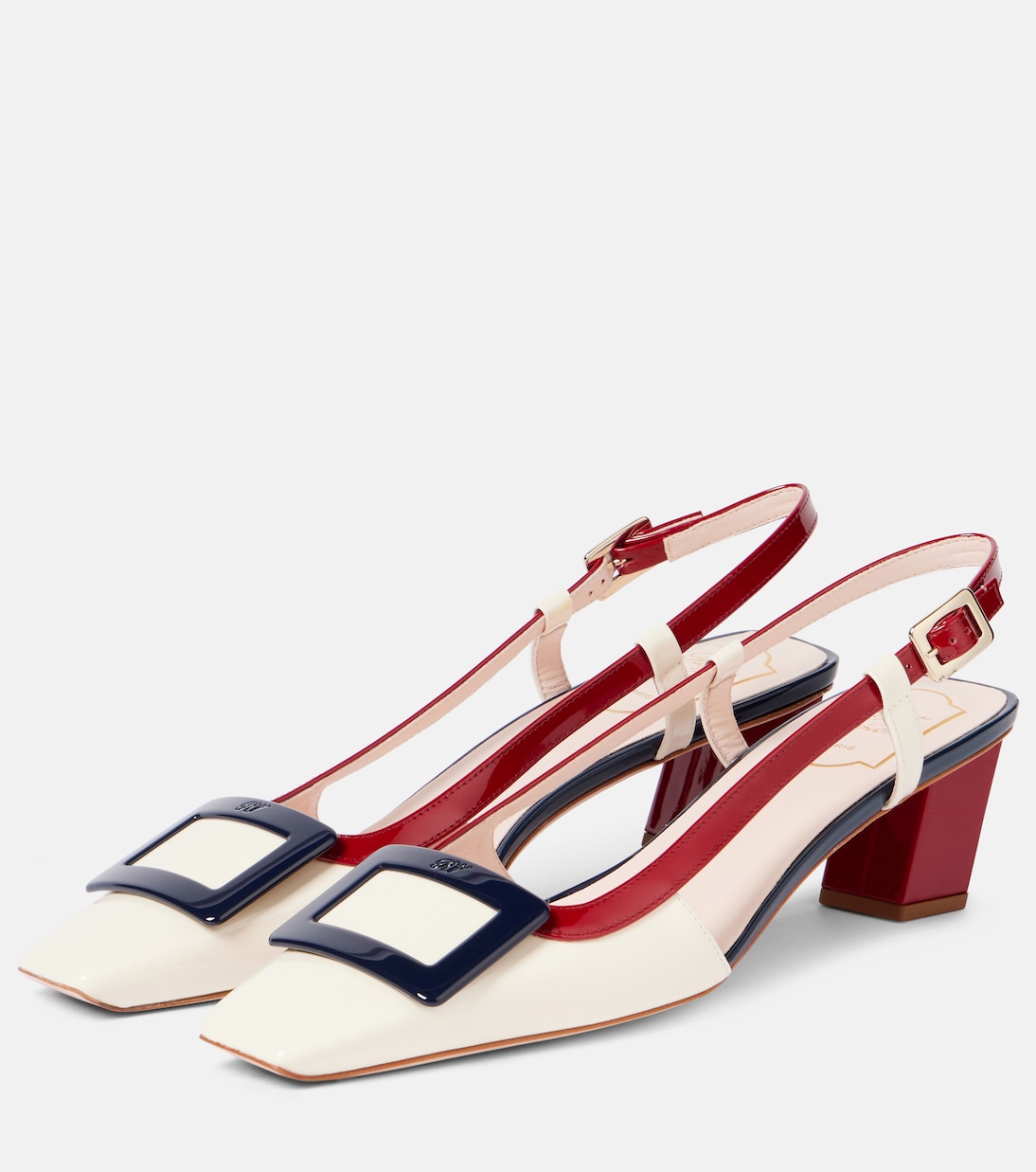 Belle Vivier 45 patent leather slingback pumps | Roger Vivier