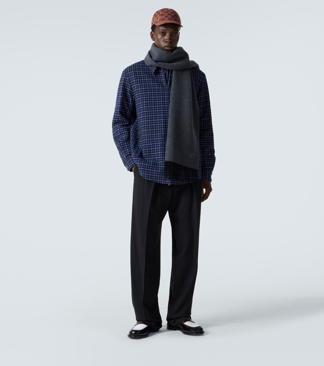 GG fringed cashmere scarf | Gucci