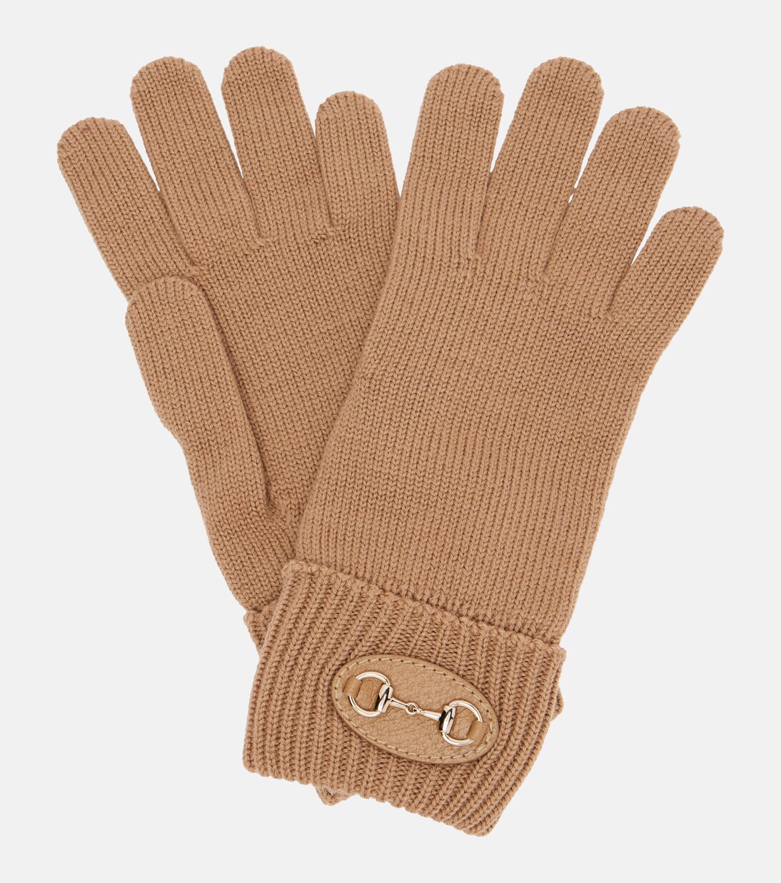 Horsebit ribbed-knit wool gloves | Gucci