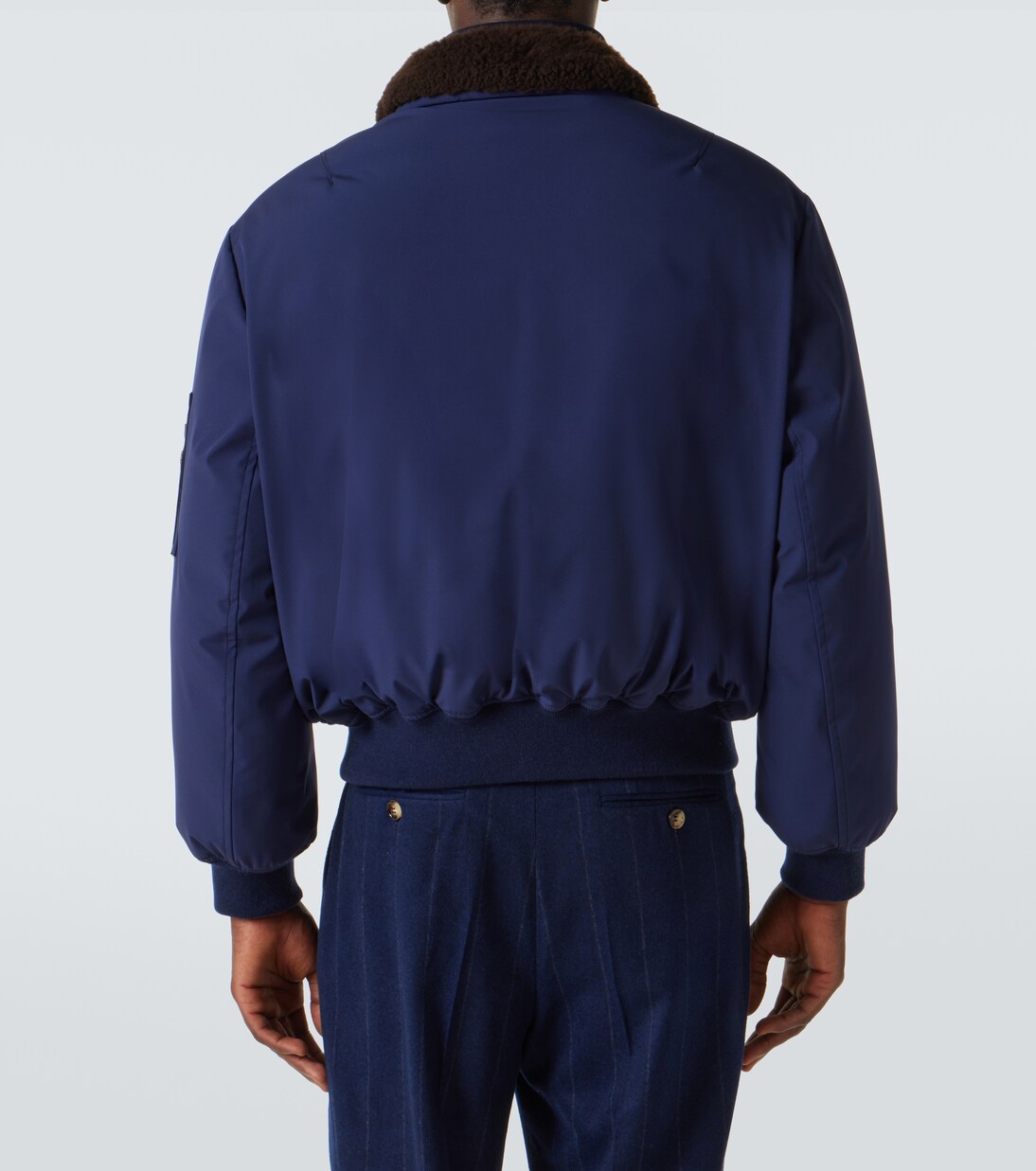 Shearling-trimmed bomber jacket | Brunello Cucinelli