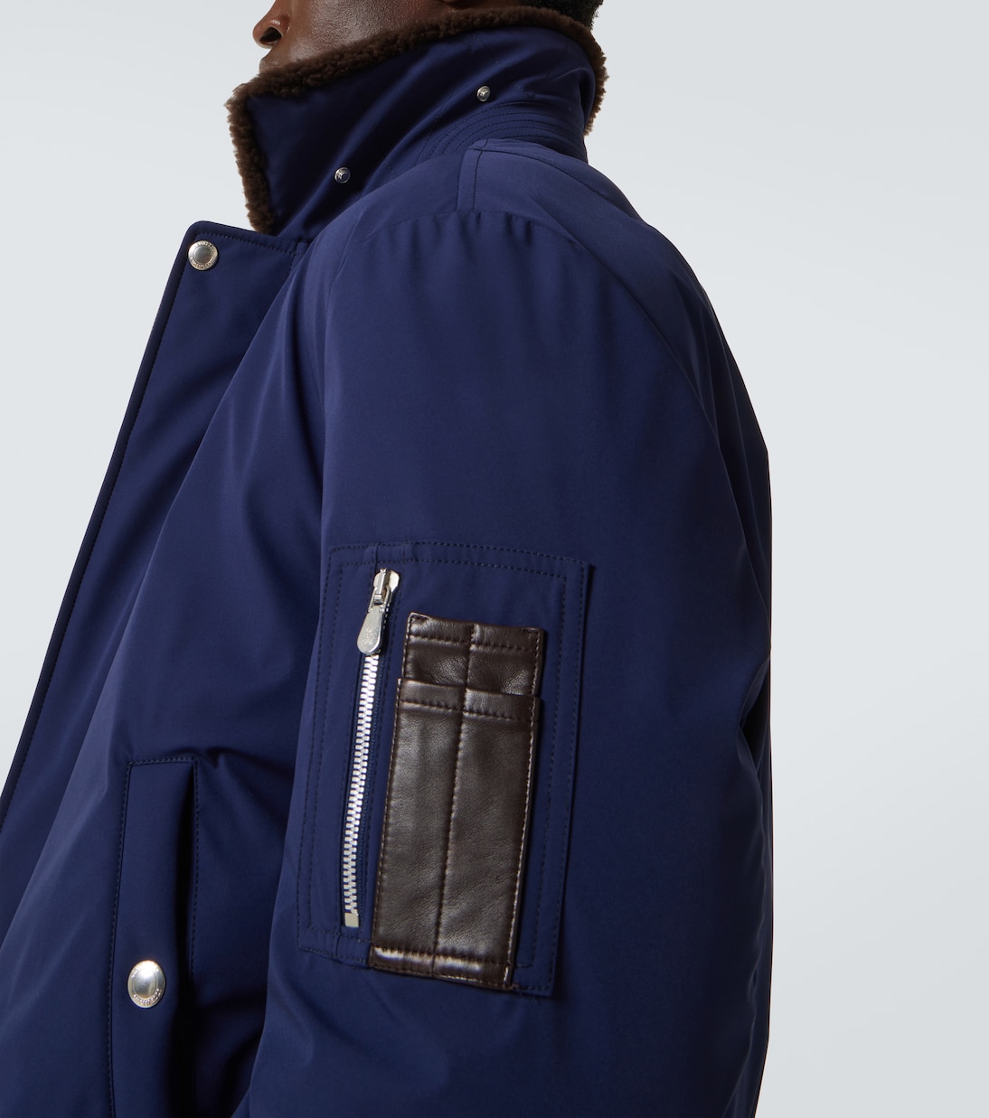 Shearling-trimmed bomber jacket | Brunello Cucinelli