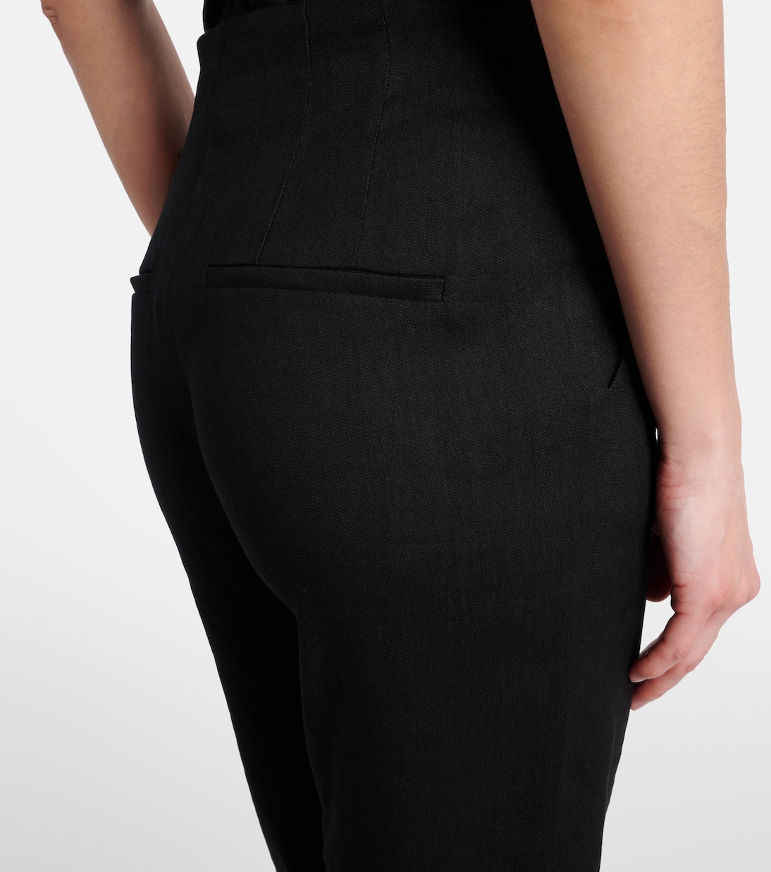 Komi high-rise linen-blend flared pants | Veronica Beard