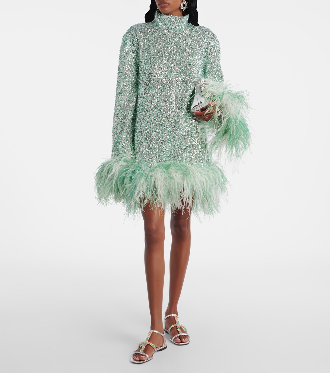 Gwyn Daisy floral-appliqué leather sandals | Jimmy Choo