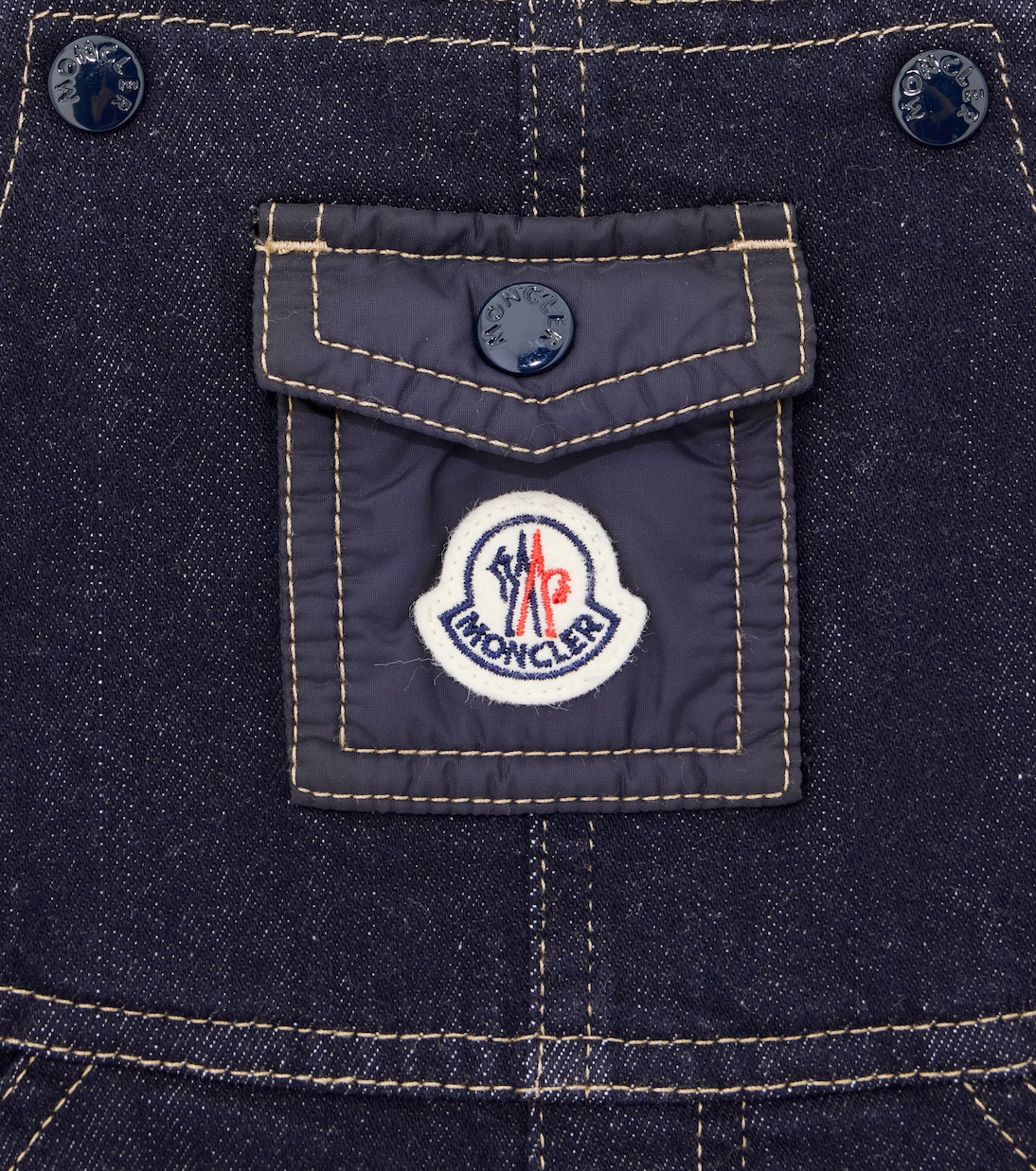 Baby - Salopette di jeans con logo | Moncler Enfant