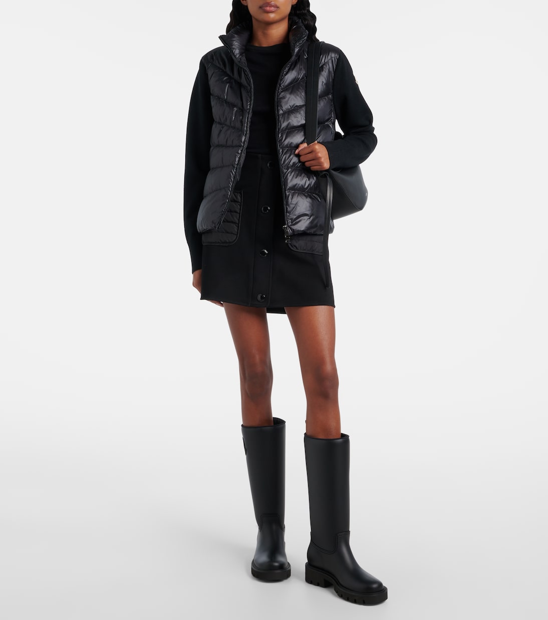 Down-paneled virgin wool cardigan | Moncler