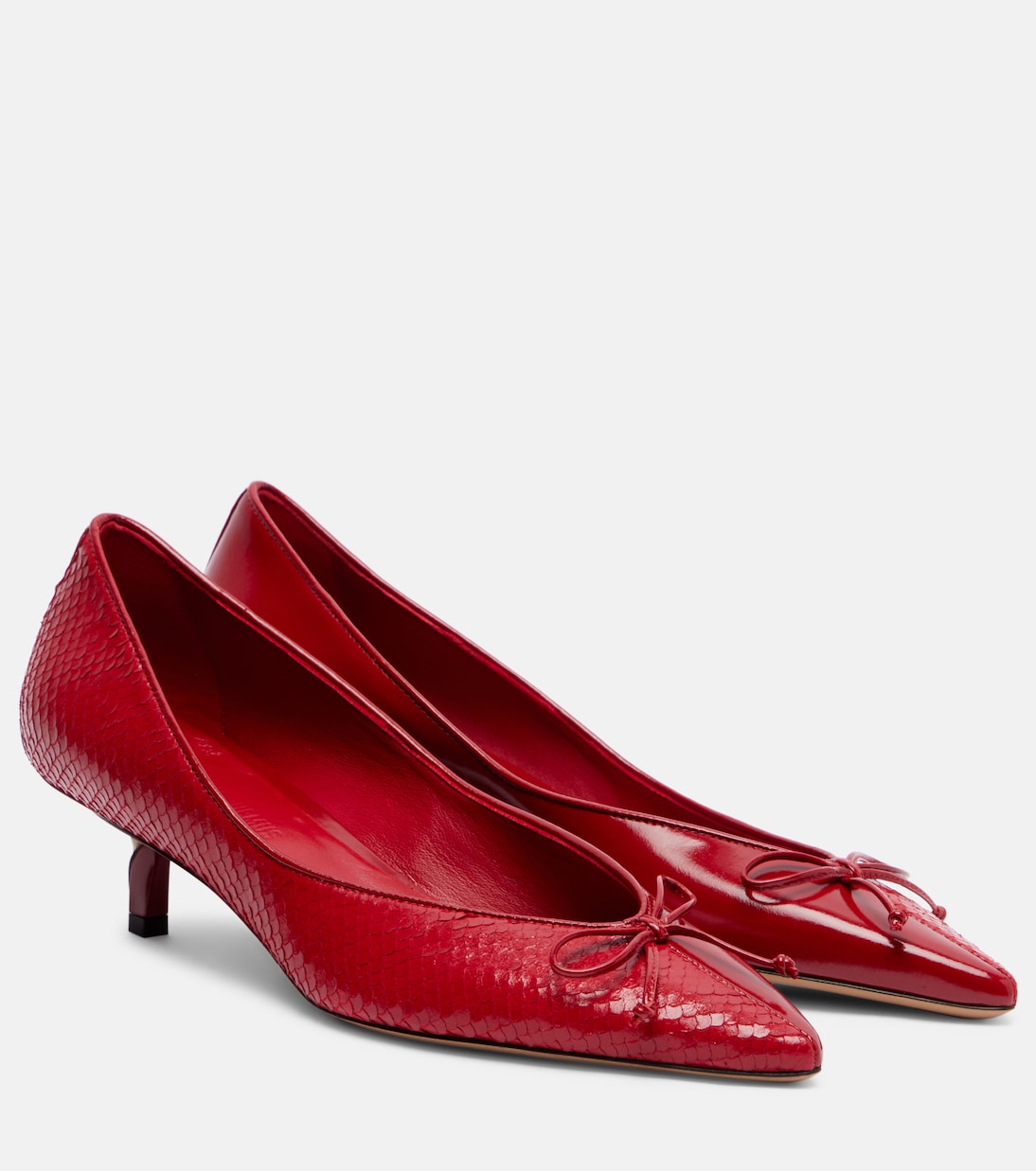 Tourni snake-effect leather pumps | Jacquemus