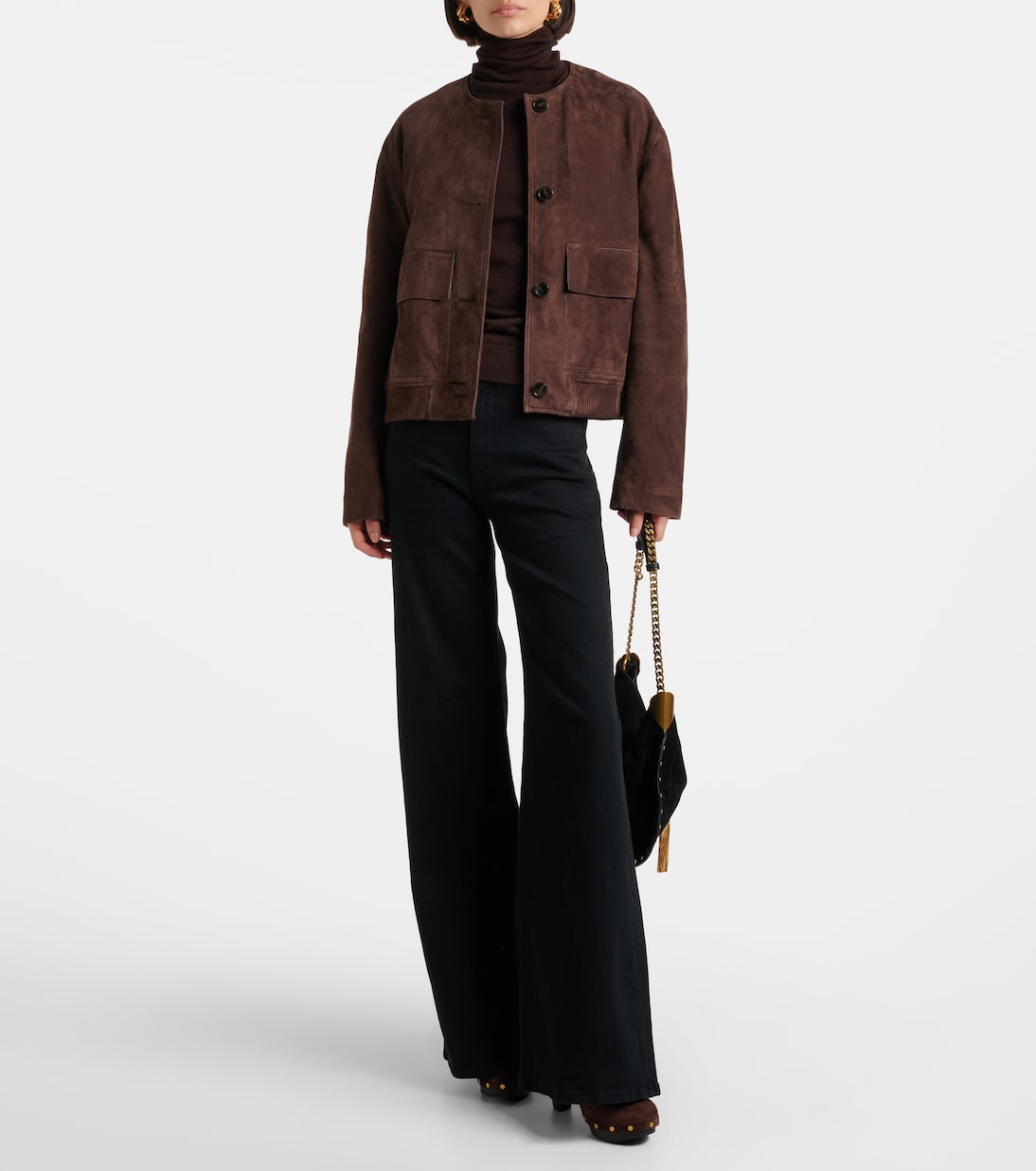 Giana embellished suede platform mules | Veronica Beard