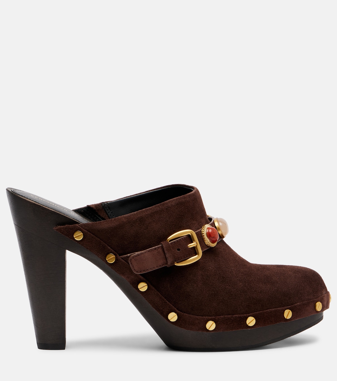 Giana embellished suede platform mules | Veronica Beard