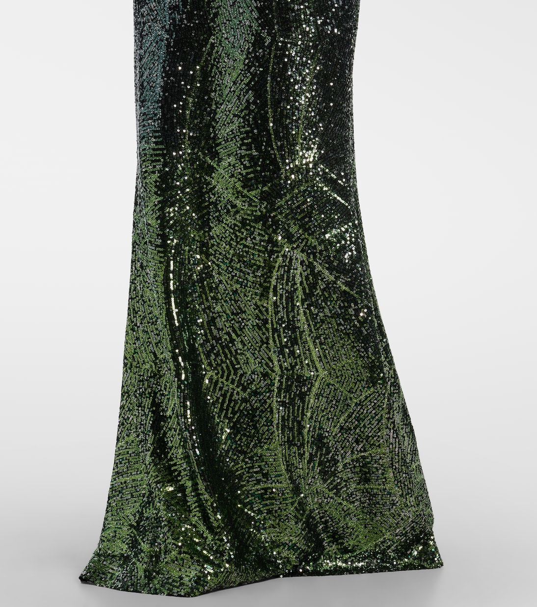 Robe longue en soie mélangée à sequins | Elie Saab