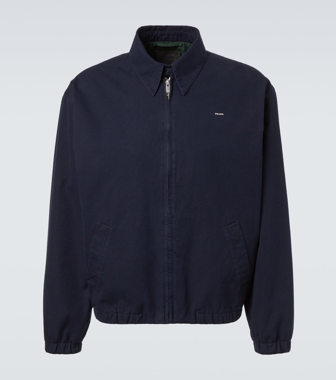Logo cotton blouson jacket | Prada