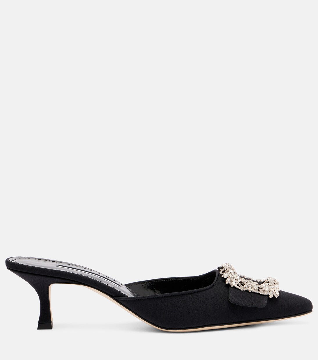 Maysale Jewel 50 crêpe de chine mules | Manolo Blahnik