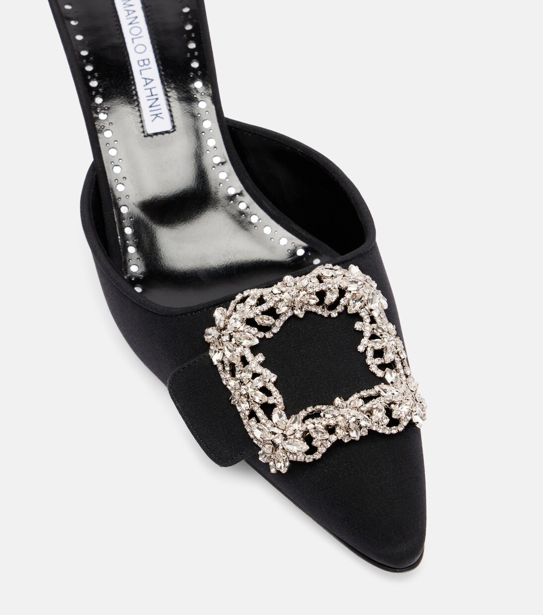 Maysale Jewel 50 crêpe de chine mules | Manolo Blahnik