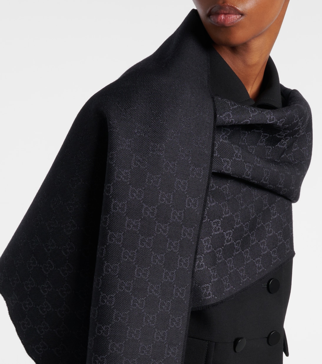 GG wool jacquard scarf  | Gucci