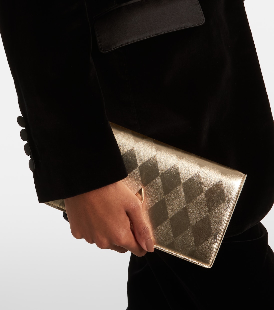 Bettina metallic leather clutch | Christian Louboutin