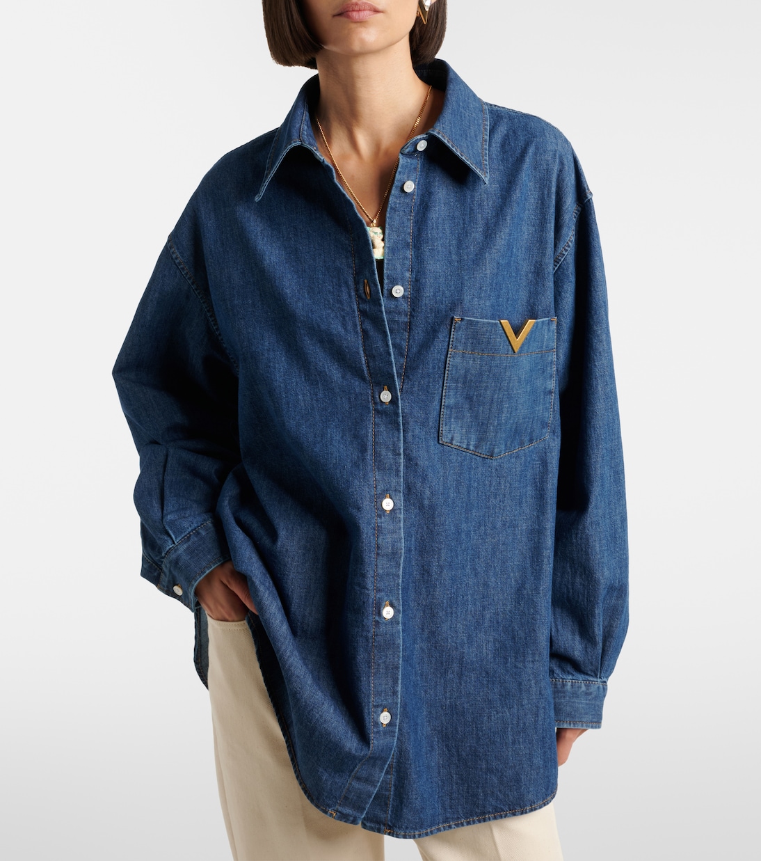 Camicia VGold in chambray | Valentino