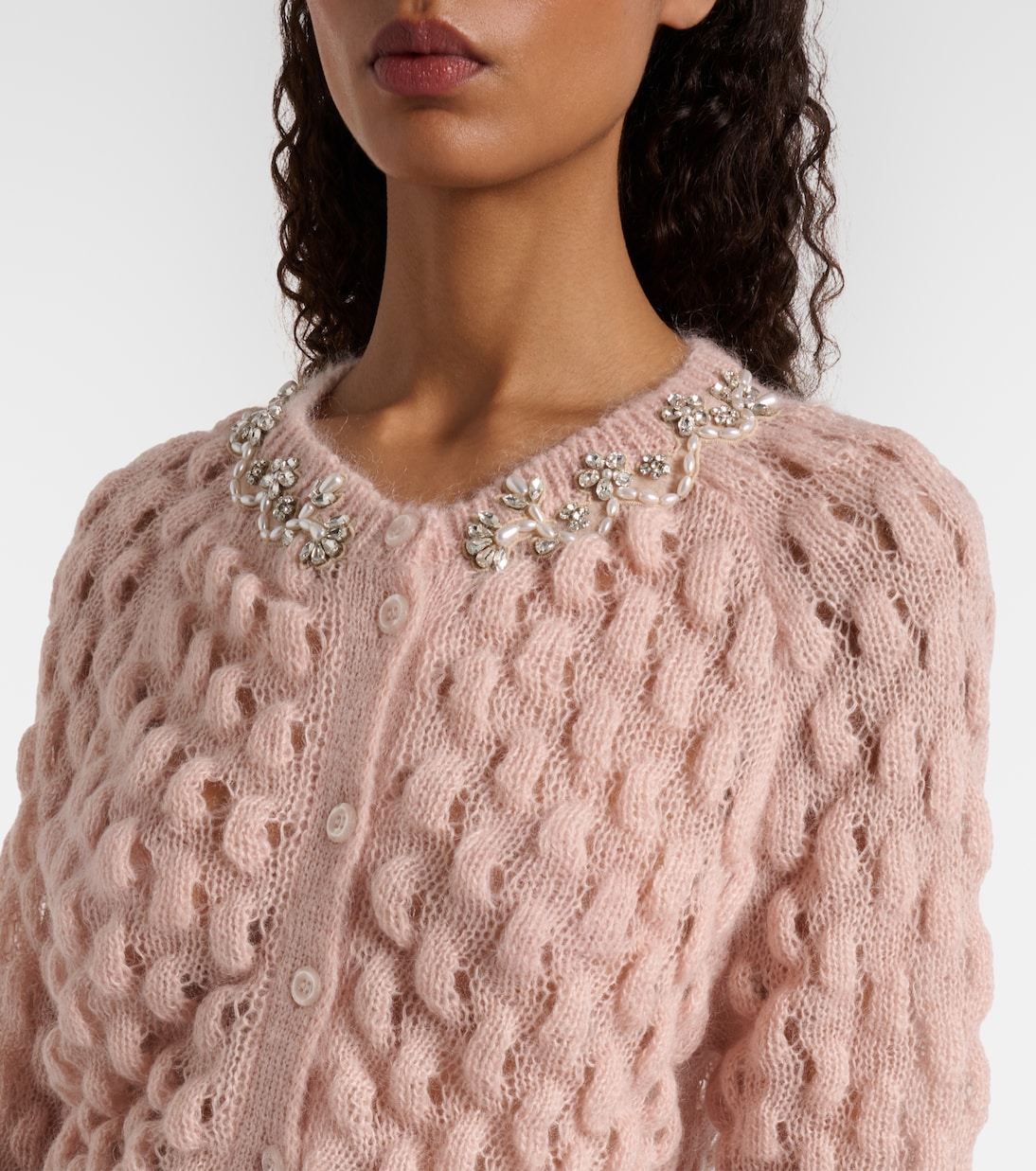 Embellished mohair-blend cardigan | Simone Rocha