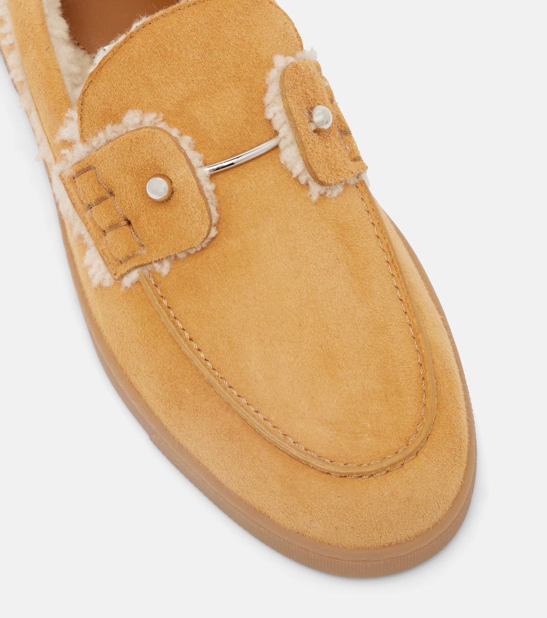 Loafers Chambeliboat aus Veloursleder mit Shearling | Christian Louboutin