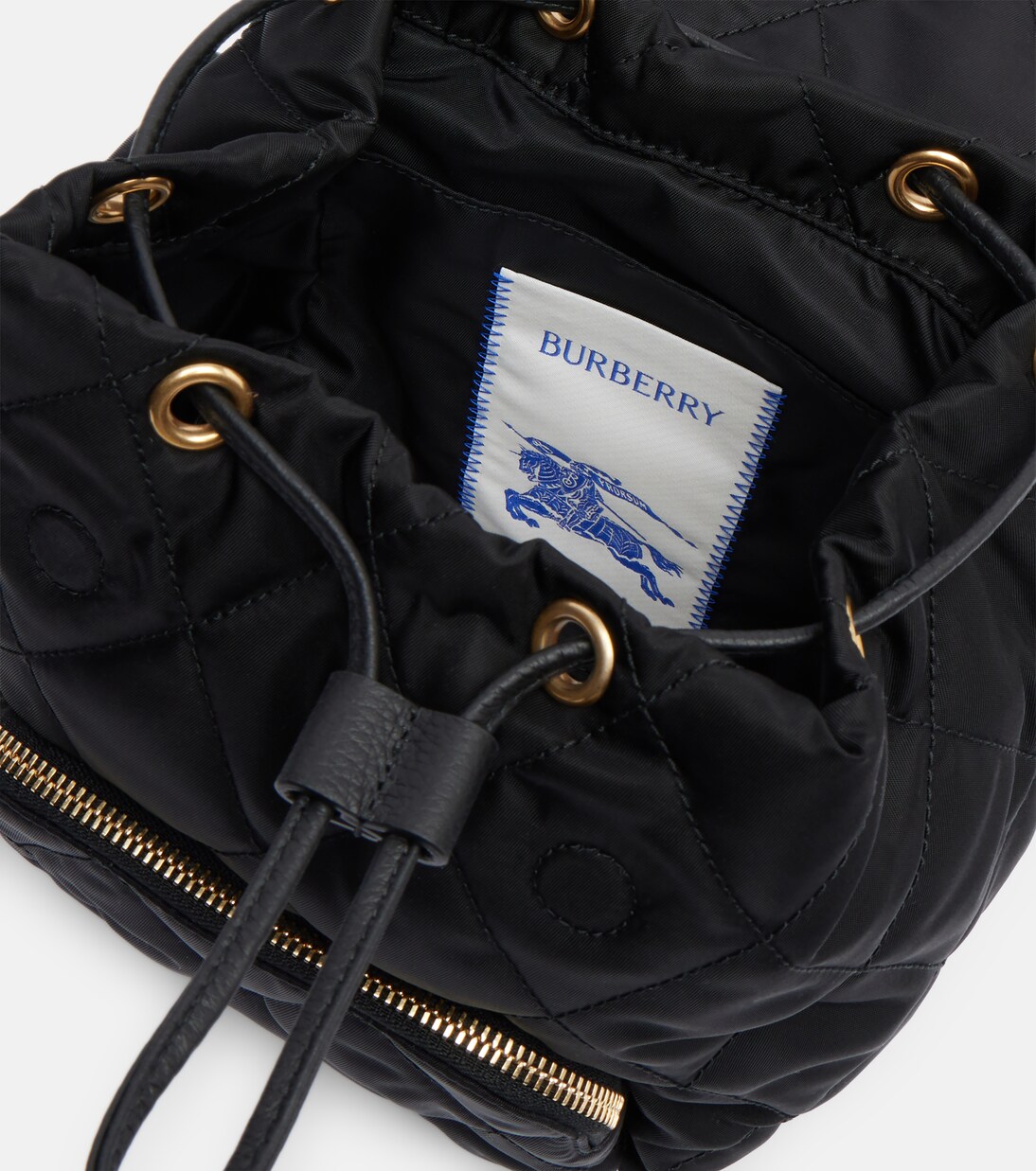 Mini leather-trimmed backpack | Burberry