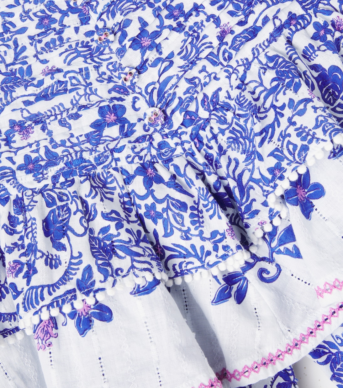 Alizee floral ruffled cotton skirt | Poupette St Barth Kids