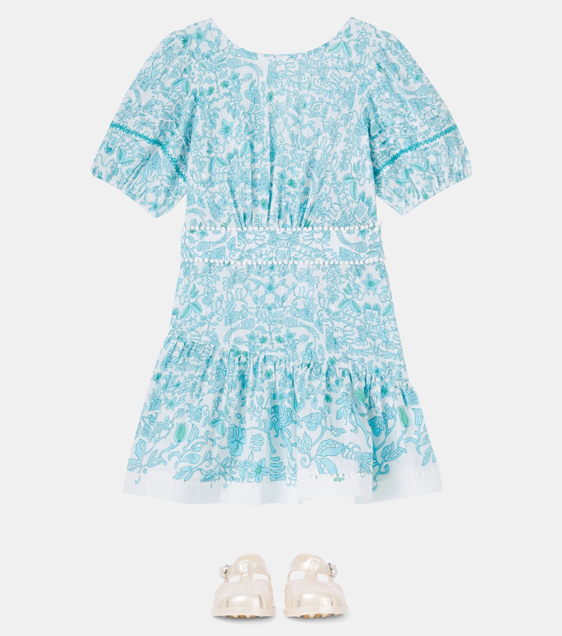 Chantal floral cotton dress | Poupette St Barth Kids