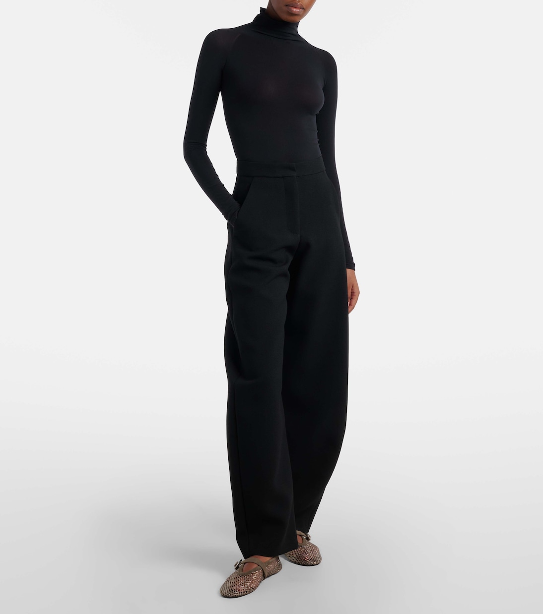 Verzierte Ballerinas mit Veloursleder | Alaïa