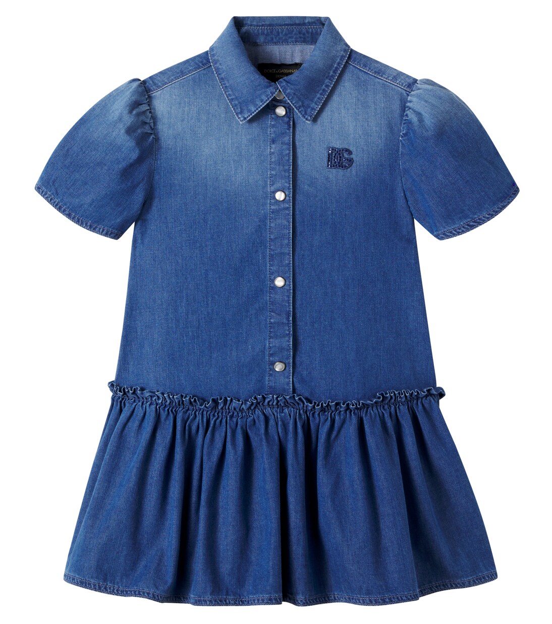 Kleid DG aus Denim | Dolce&Gabbana Kids