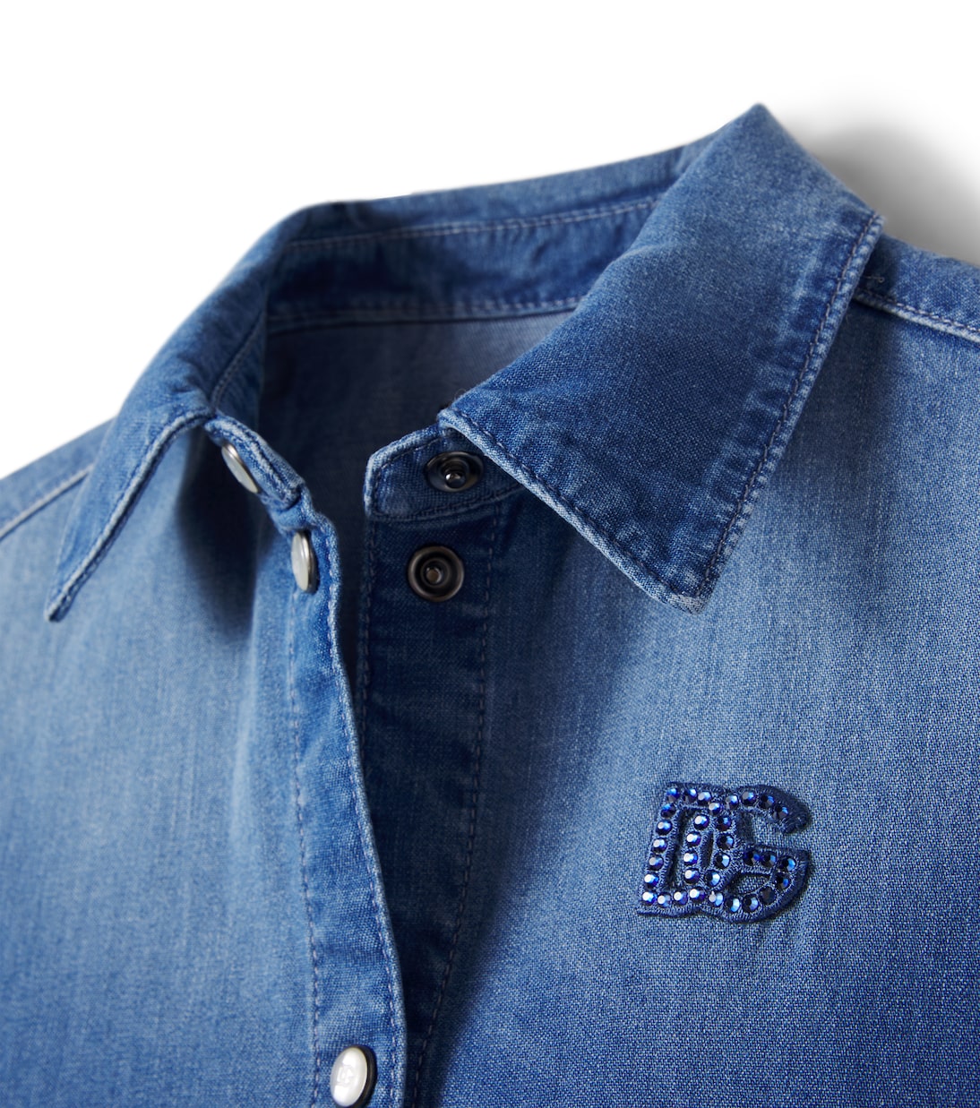 Kleid DG aus Denim | Dolce&Gabbana Kids