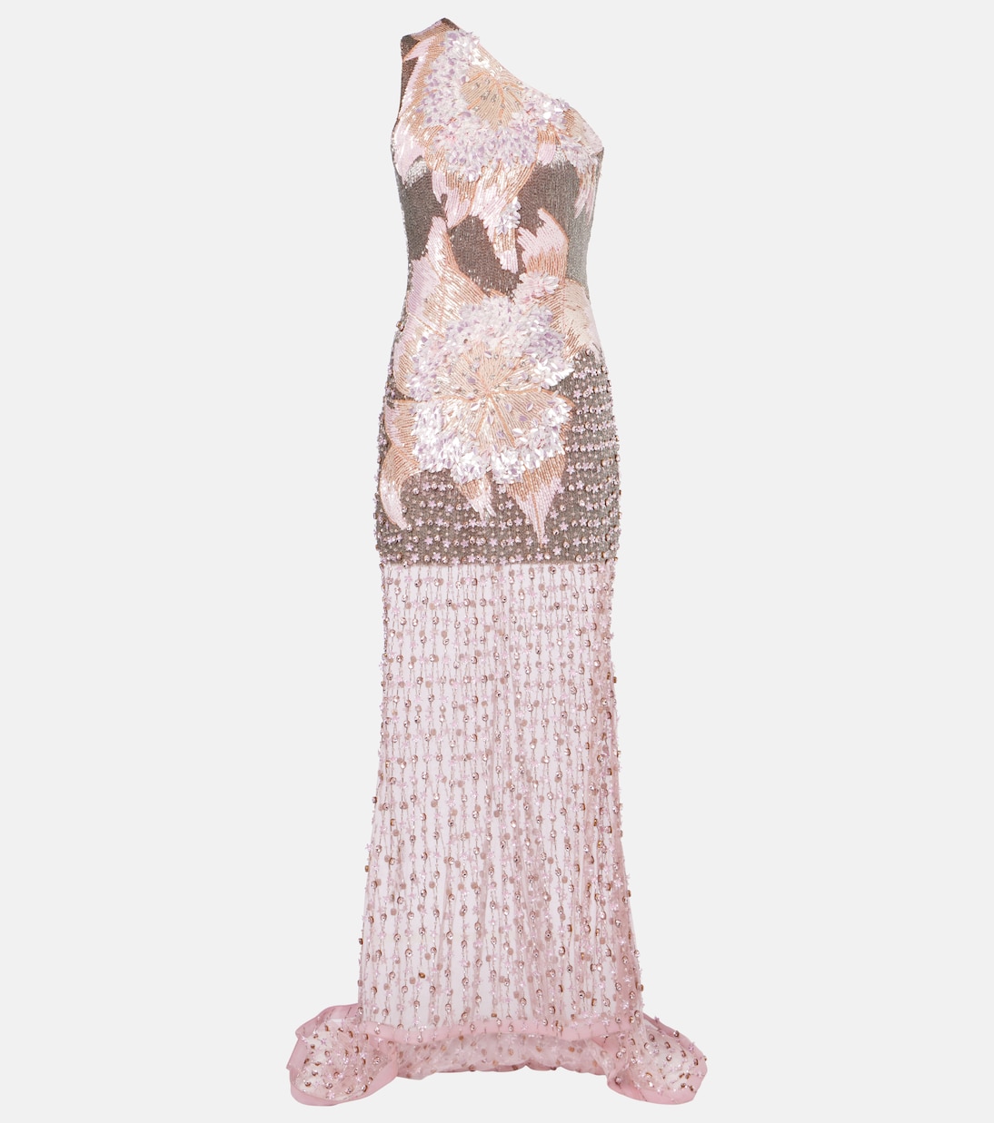 Embellished one-shoulder gown | Là Fuori