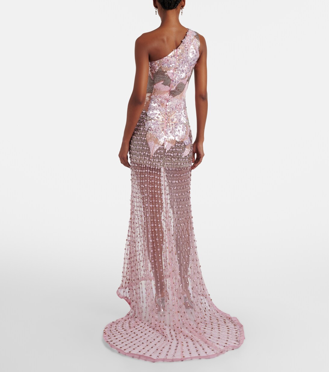 Embellished one-shoulder gown | Là Fuori