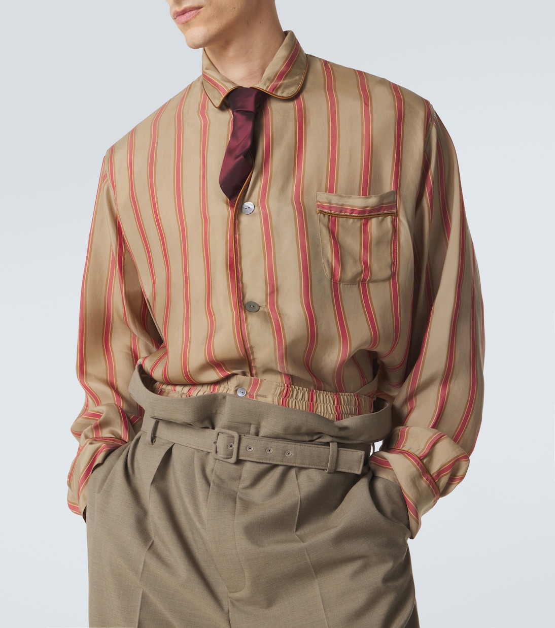 Chemise en sergé rayée | Saint Laurent