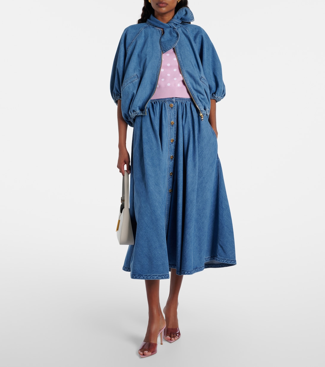 Denim midi skirt | Patou