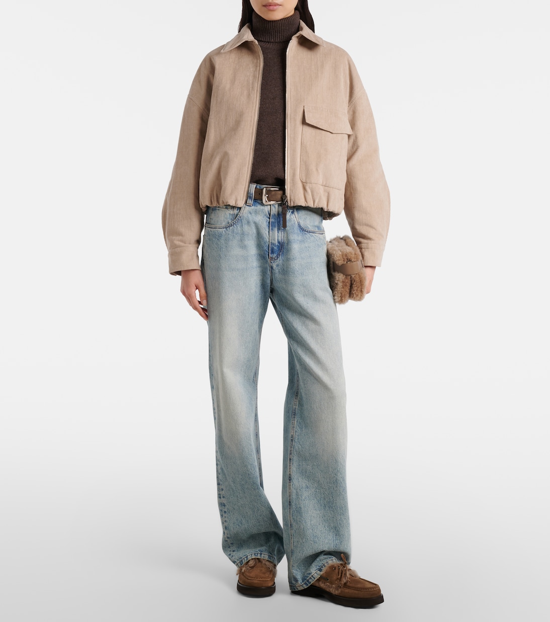Cropped-Jacke aus Cord | Brunello Cucinelli