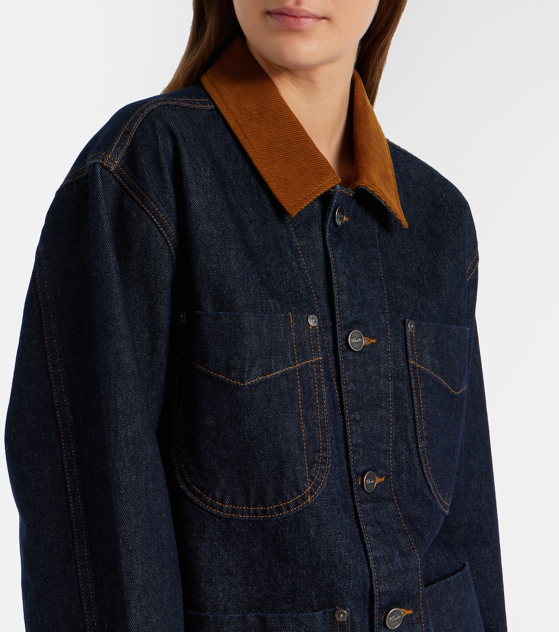 Jeansjacke Wyatt mit Cord | Khaite