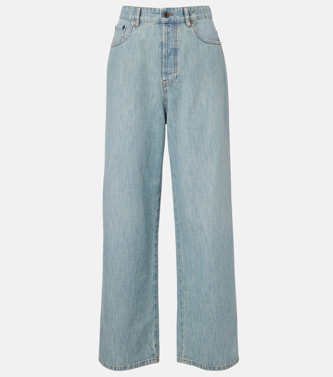 Wide-Leg Jeans aus Chambray | Miu Miu