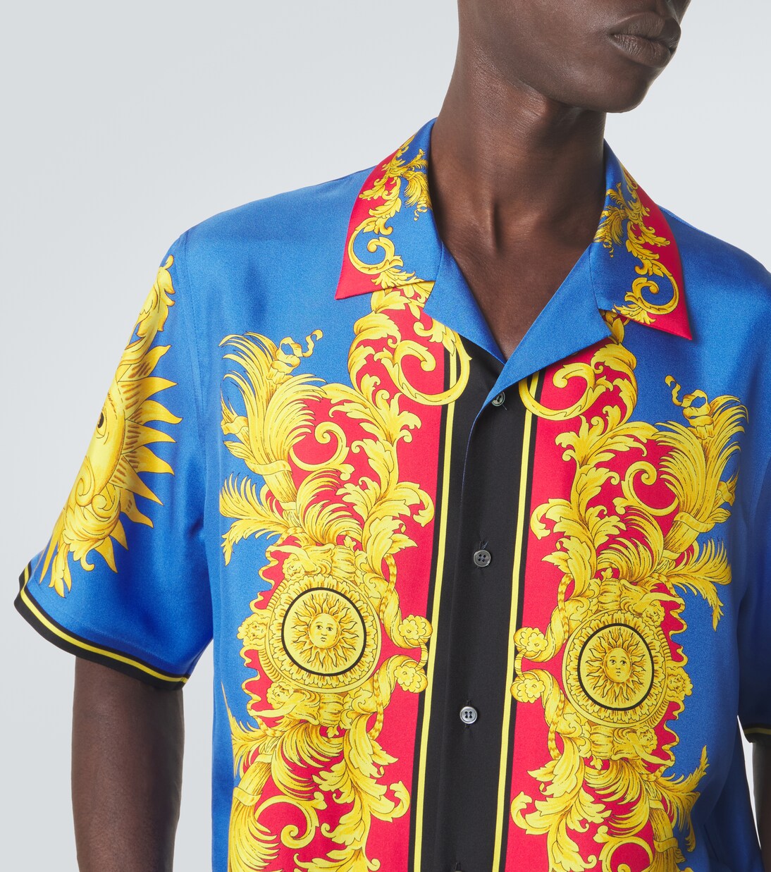 Bedrucktes Hemd aus Seide | Versace