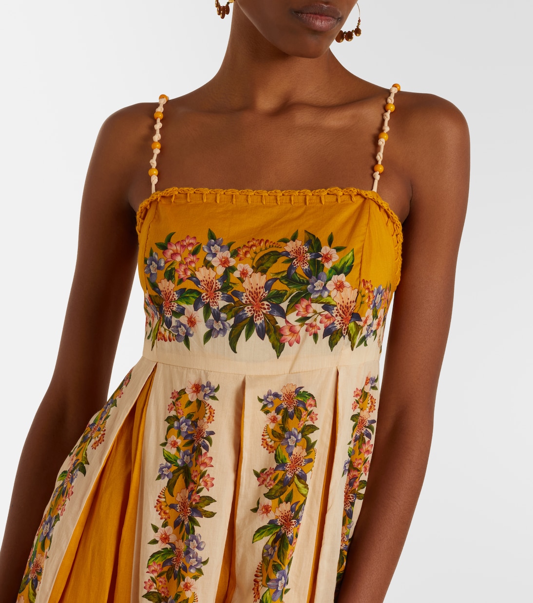 فستان طويل من القطن بورود | Farm Rio