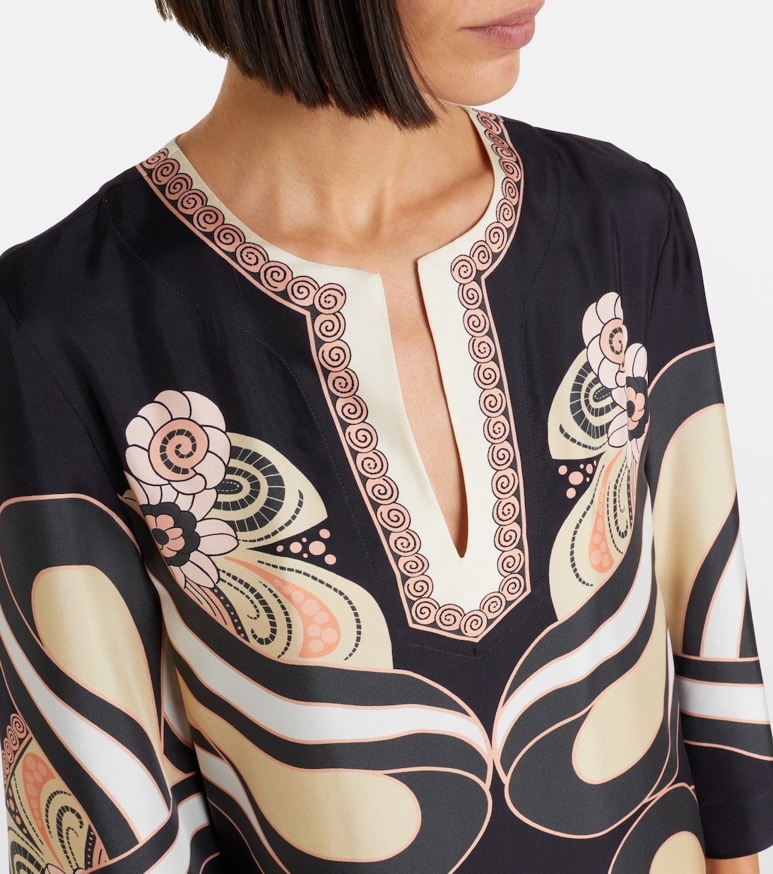 Kaftan aus Seiden-Twill | La DoubleJ
