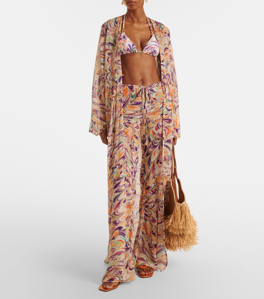 Pantalones flared Scarlett estampados | Alexandra Miro