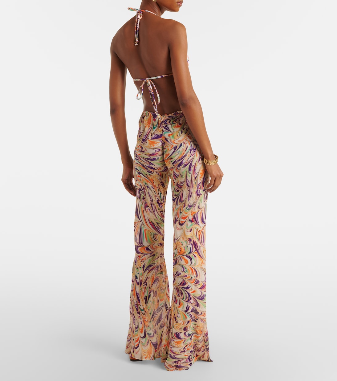 Pantalones flared Scarlett estampados | Alexandra Miro