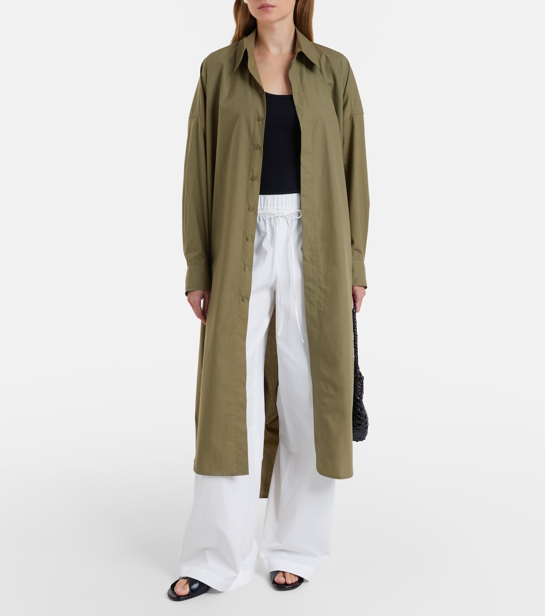 Hemdblusenkleid Bloom aus Baumwollpopeline | The Frankie Shop