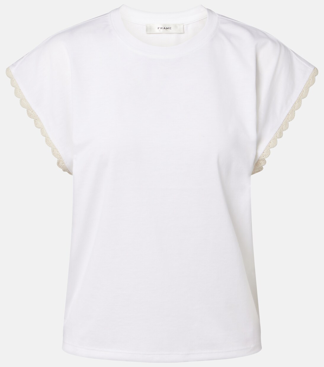 T-Shirt The Crochet aus Baumwoll-Jersey | Frame