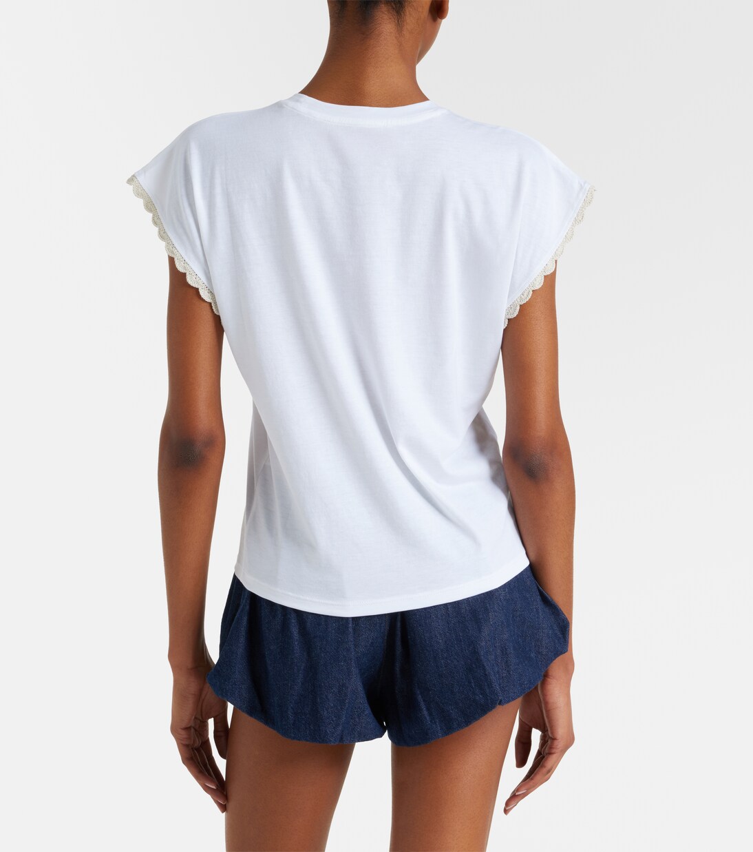 T-Shirt The Crochet aus Baumwoll-Jersey | Frame